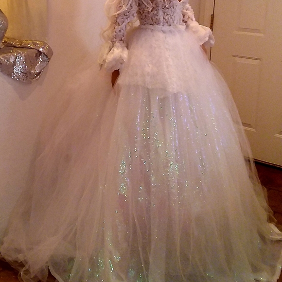 BIANCA 2 In 1 Mini Dress Wedding Ballgown Set - Picture 6 of 7